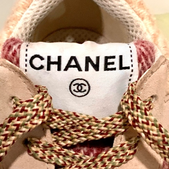 🎉Chanel CC Logo Low Top Tweed Sneakers. G39697. 2022. Women’s size 36 EU - Picture 13 of 16